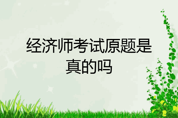 经济师考试原题是真的吗