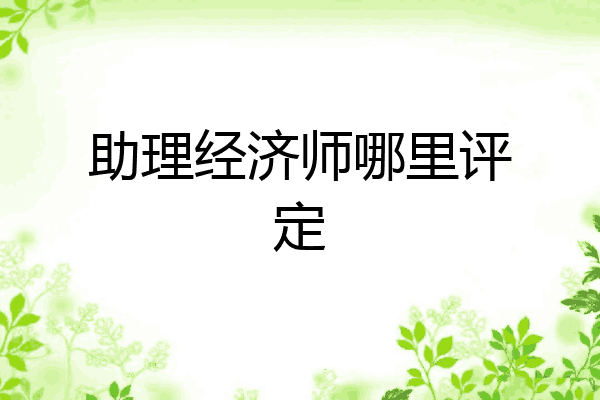 助理经济师哪里评定