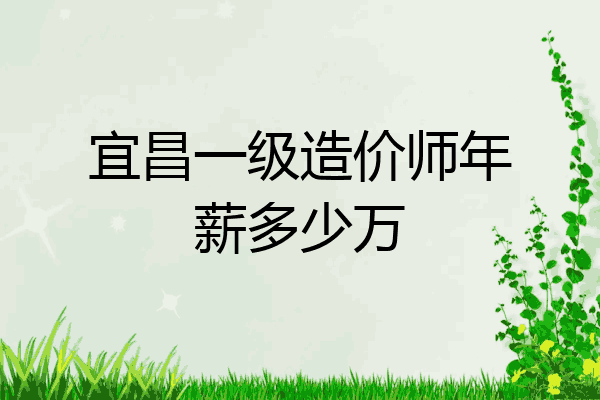 宜昌一级造价师年薪多少万