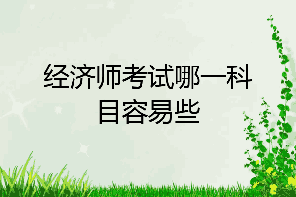 经济师考试哪一科目容易些