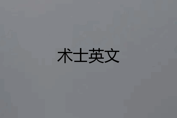 术士英文