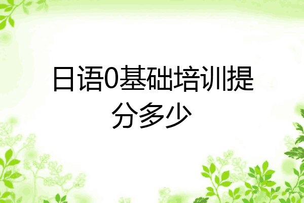 日语0基础培训提分多少