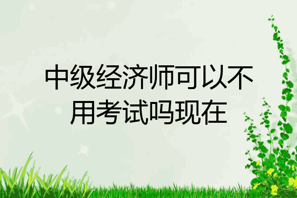 中级经济师可以不用考试吗现在