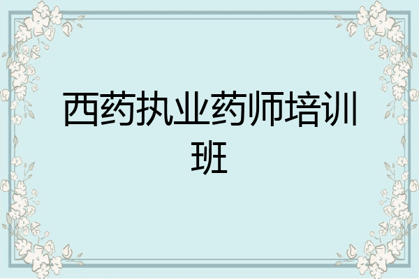 西药执业药师培训班