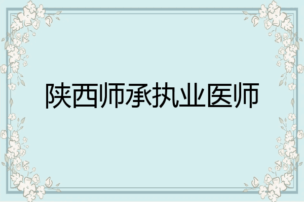陕西师承执业医师