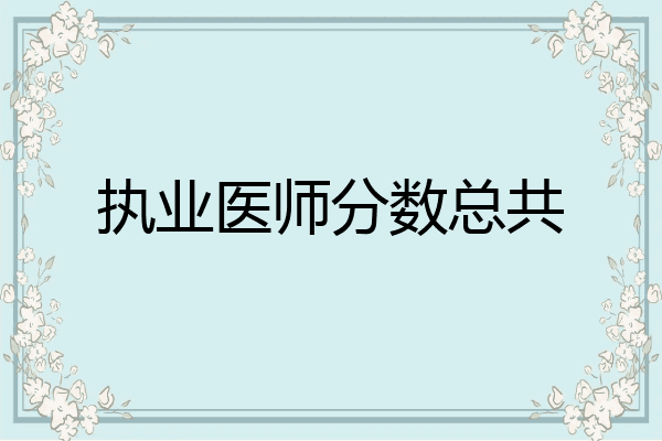 执业医师分数总共