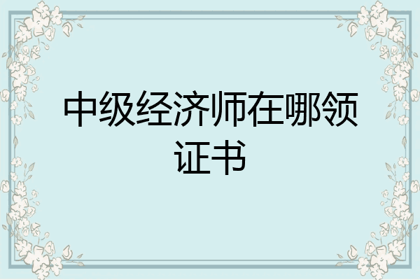 中级经济师在哪领证书