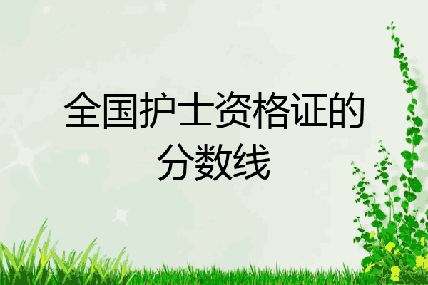 全国护士资格证的分数线