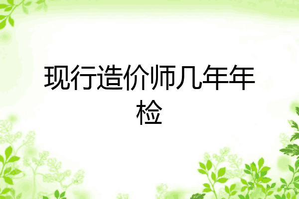现行造价师几年年检