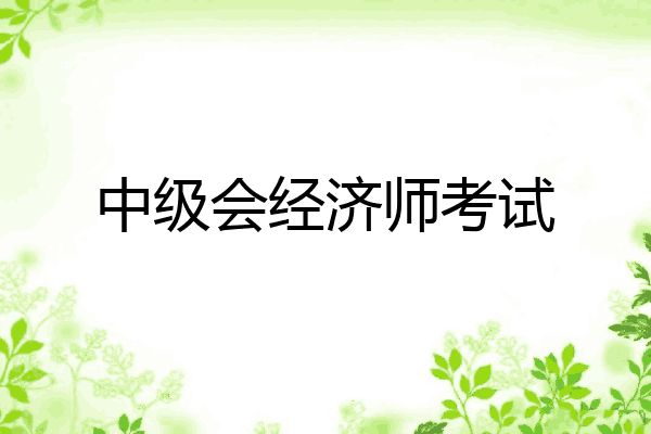 中级会经济师考试