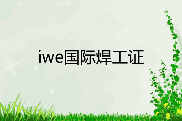 iwe国际焊工证