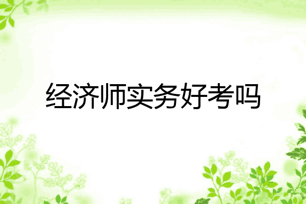 经济师实务好考吗