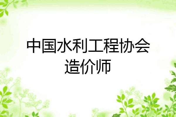 中国水利工程协会造价师