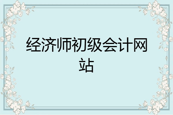 经济师初级会计网站