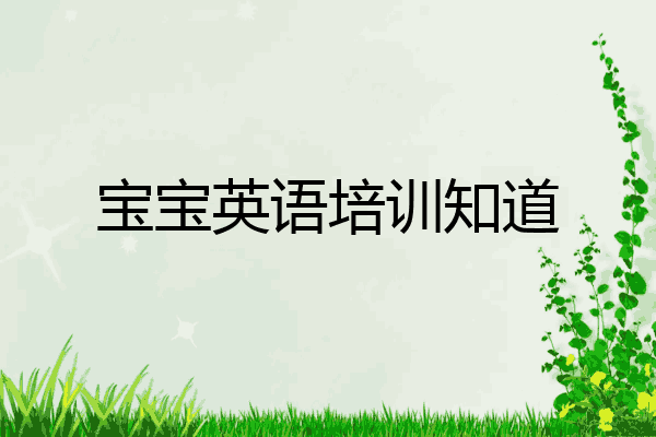 宝宝英语培训知道