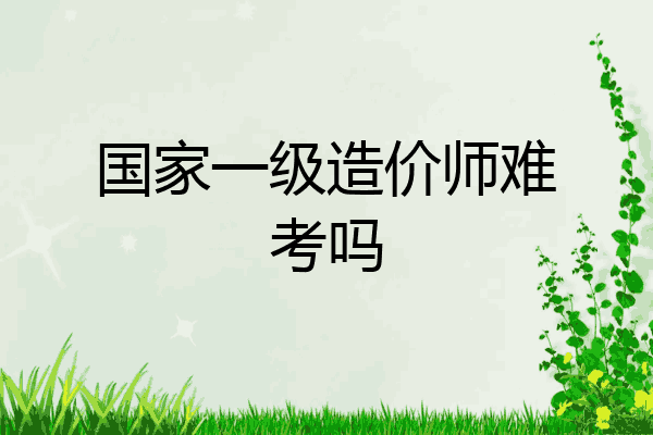 国家一级造价师难考吗