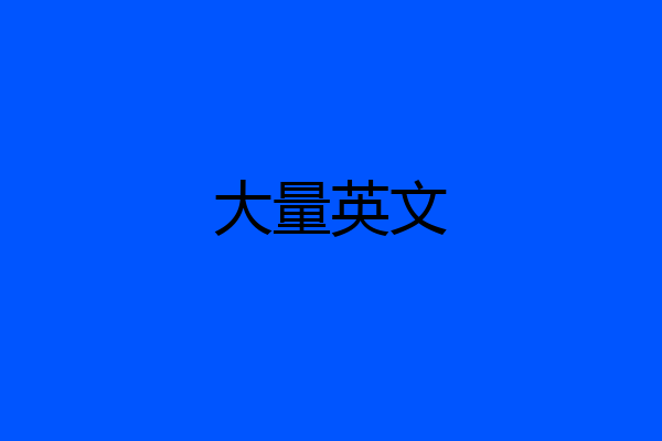 大量英文