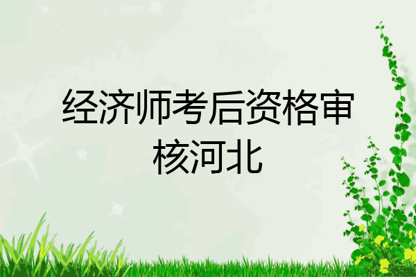经济师考后资格审核河北