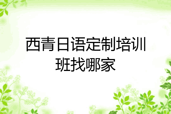 西青日语定制培训班找哪家