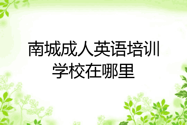 南城成人英语培训学校在哪里