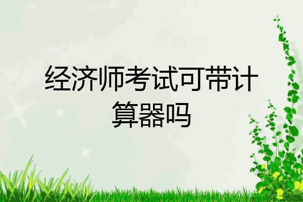 经济师考试可带计算器吗