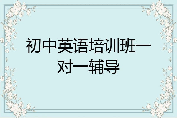初中英语培训班一对一辅导