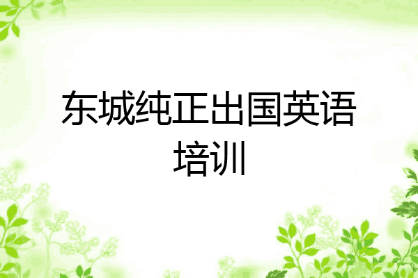 东城纯正出国英语培训