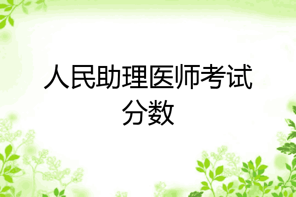 人民助理医师考试分数