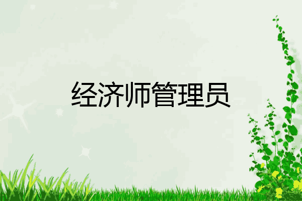 经济师管理员