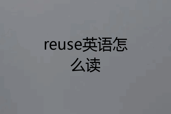 reuse英语怎么读