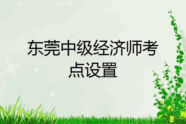 东莞中级经济师考点设置
