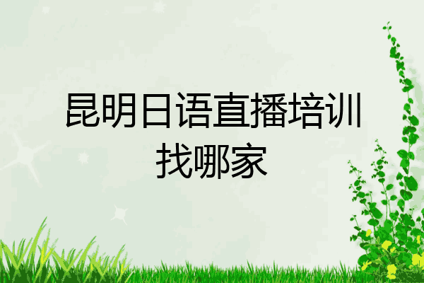 昆明日语直播培训找哪家