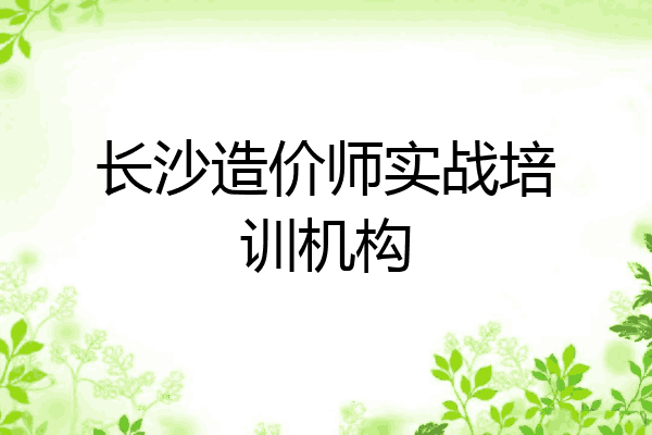 长沙造价师实战培训机构