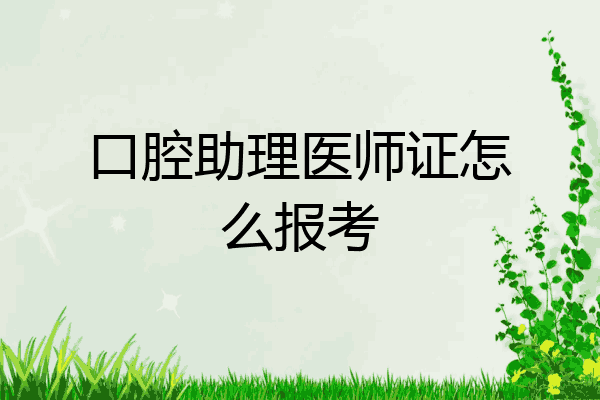 口腔助理医师证怎么报考