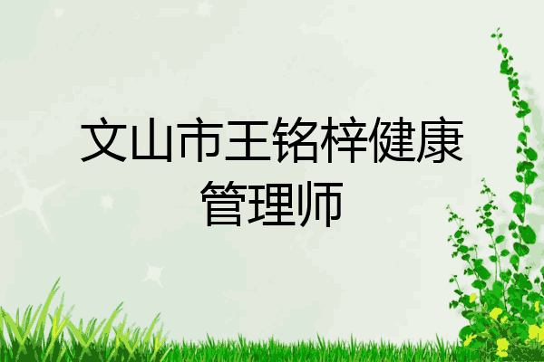 文山市王铭梓健康管理师