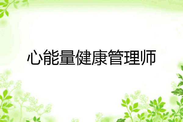 心能量健康管理师