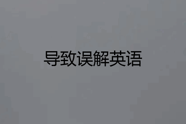 导致误解英语