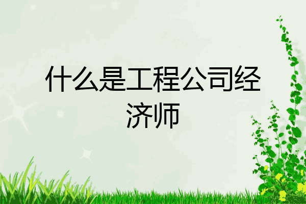 什么是工程公司经济师