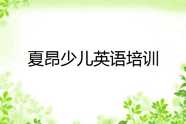 夏昂少儿英语培训