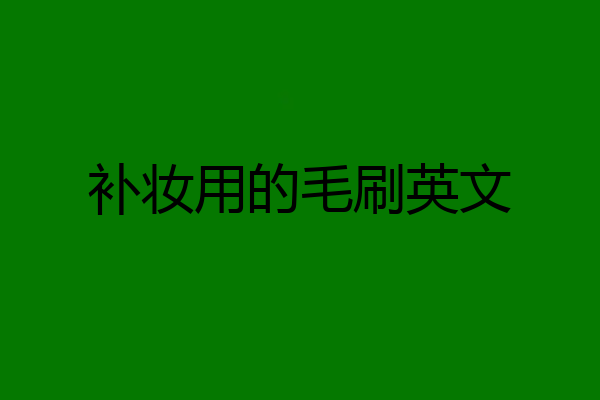 补妆用的毛刷英文