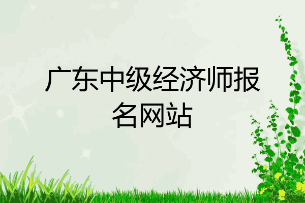 广东中级经济师报名网站