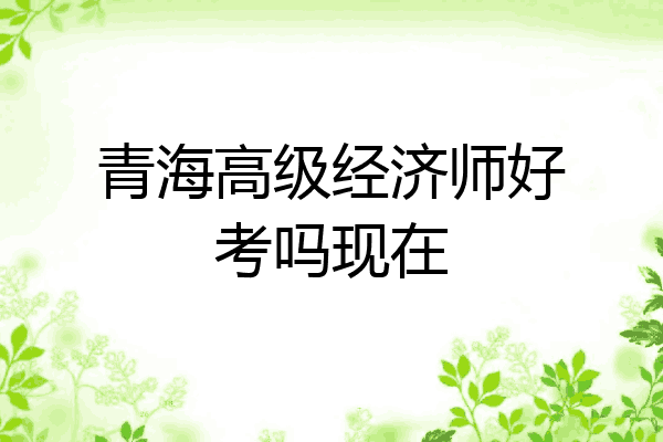 青海高级经济师好考吗现在