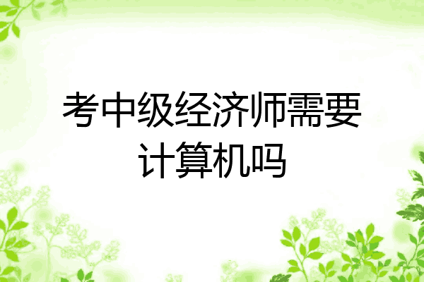 考中级经济师需要计算机吗