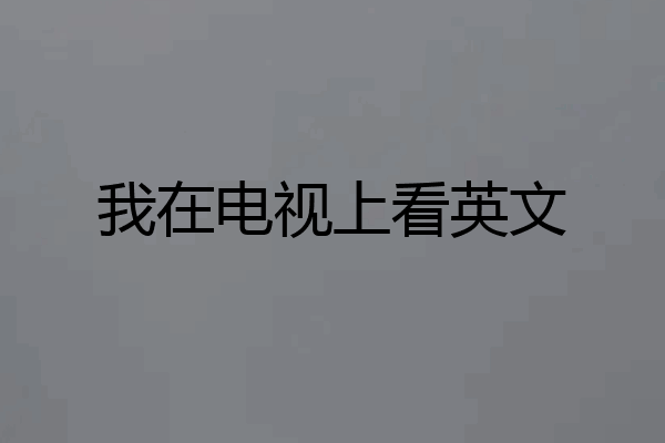 我在电视上看英文