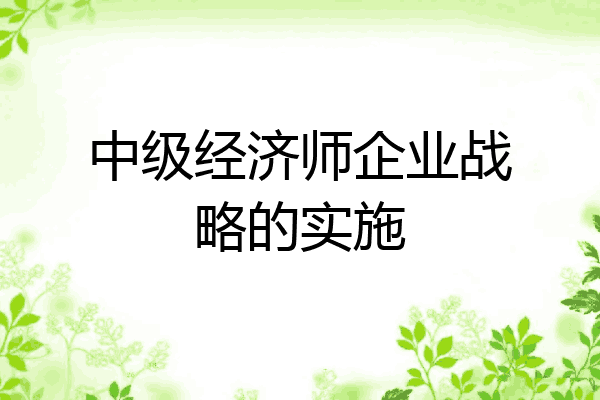 中级经济师企业战略的实施