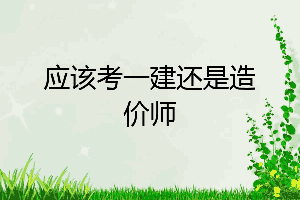 应该考一建还是造价师