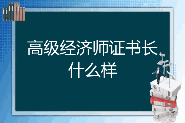 高级经济师证书长什么样