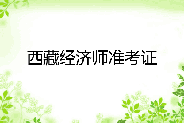 西藏经济师准考证