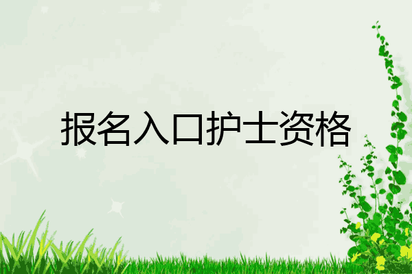 报名入口护士资格