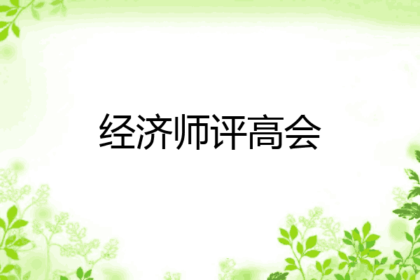 经济师评高会